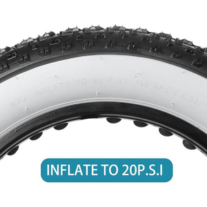 Raider White-wall Fat Bike Tires 20×4.0 / 26×4.0