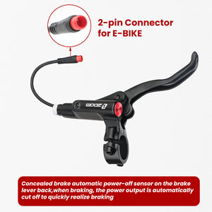 ZOOM HB-875E/876E Electric Bike Hydraulic Disc Brake - 2-Pin power-off sensor plug