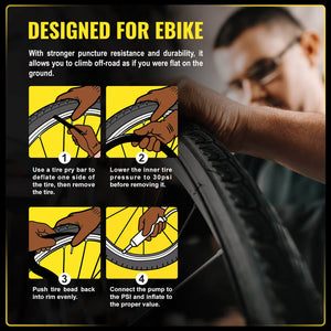Hycline 20x4 Heavy‑Duty E‑Bike Fat Tire installation guide, step‑by‑step fat bike tire replacement instructions