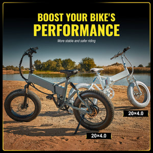 Hycline Bike 20x4 Heavy‑Duty E‑Bike Fat Tire on folding ebikes, upgrade fat bike tire for better riding performance