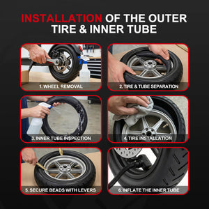 How to install the Hycline SCR-8 8.5x2 inch (50 75 6.1)  e scooter tires?