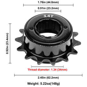 14T Single Speed Bike Freewheel