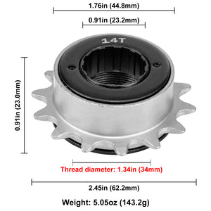 14T Single Speed Bike Freewheel