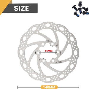 Tektro 140mm Bike Disc Brake Rotor with 6 Bolts Silver