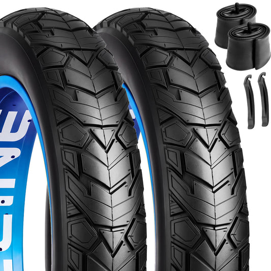 Lightweighting Fat Tire 20/26x4.0 Inch, with Inner Tube Folding Replacement Electric Fat Tire for Fat Mountain Bicycle and E-Bikes