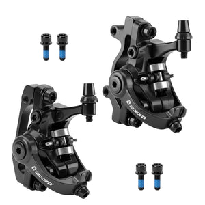 ZOOM DB-680 MTB Hydraulic Disc Brake Caliper Front & Rear Set, Dual-Piston | Cable-actuated forged aluminum calipers, smooth & reliable braking for MTB, road, gravel bikes & e-bikes