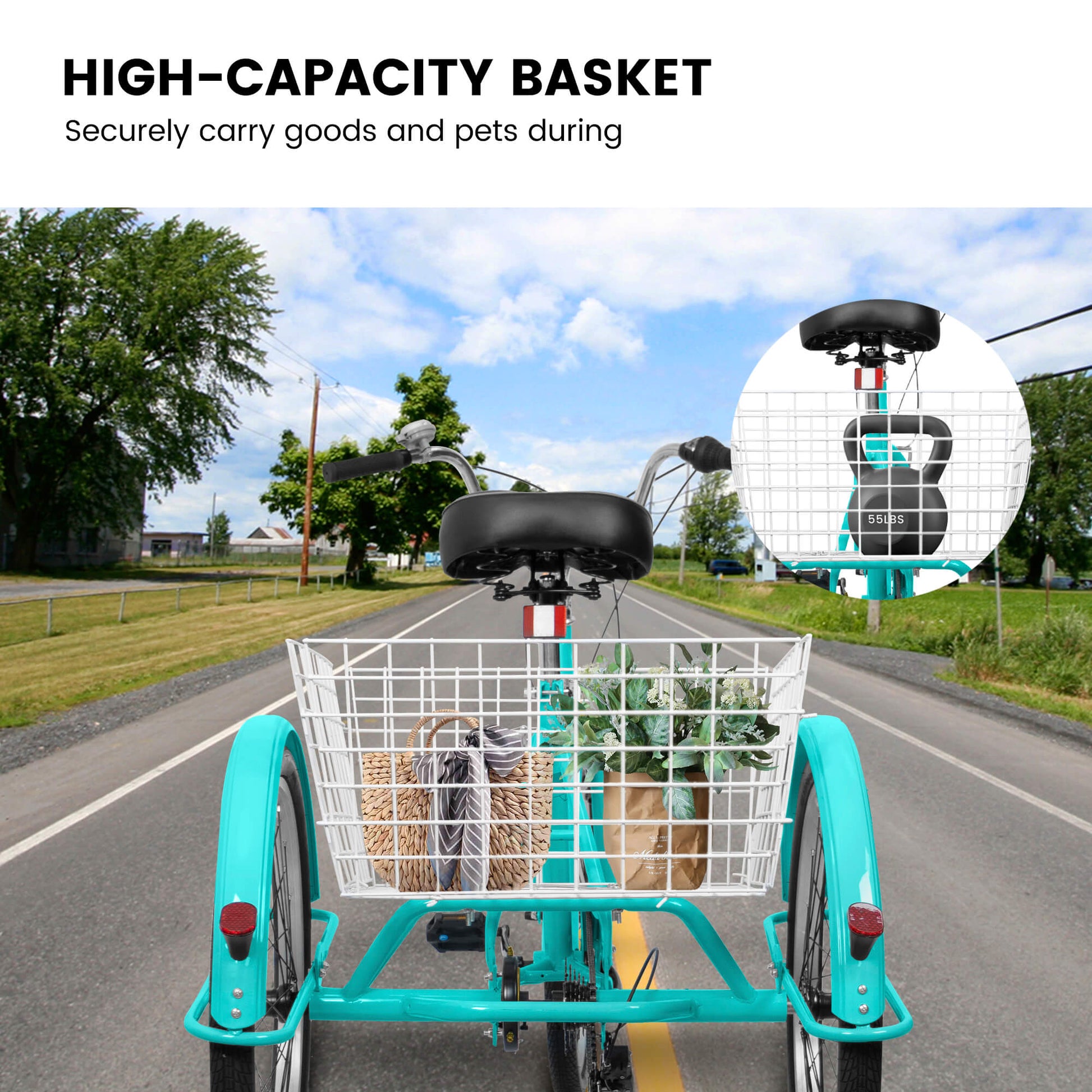 Ecarpat 24“ 7-Speed Adult Tricycle