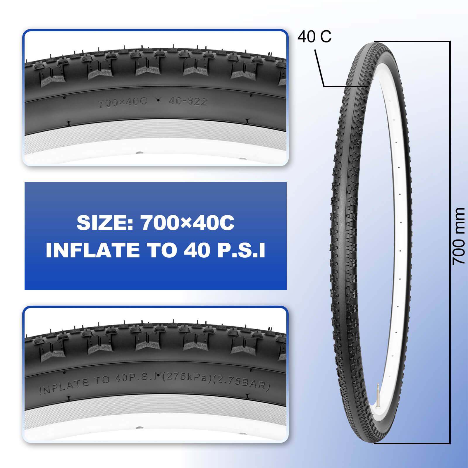 Cedar GRV - 700×40C Gravel Bike Tire - Hycline