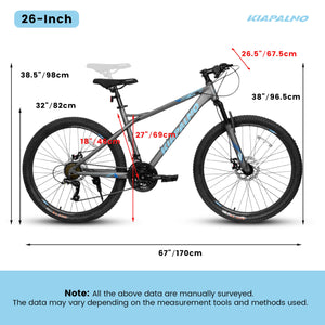 Measurement chart of a bicycle with labeled dimensions on a KIAPALNO bike