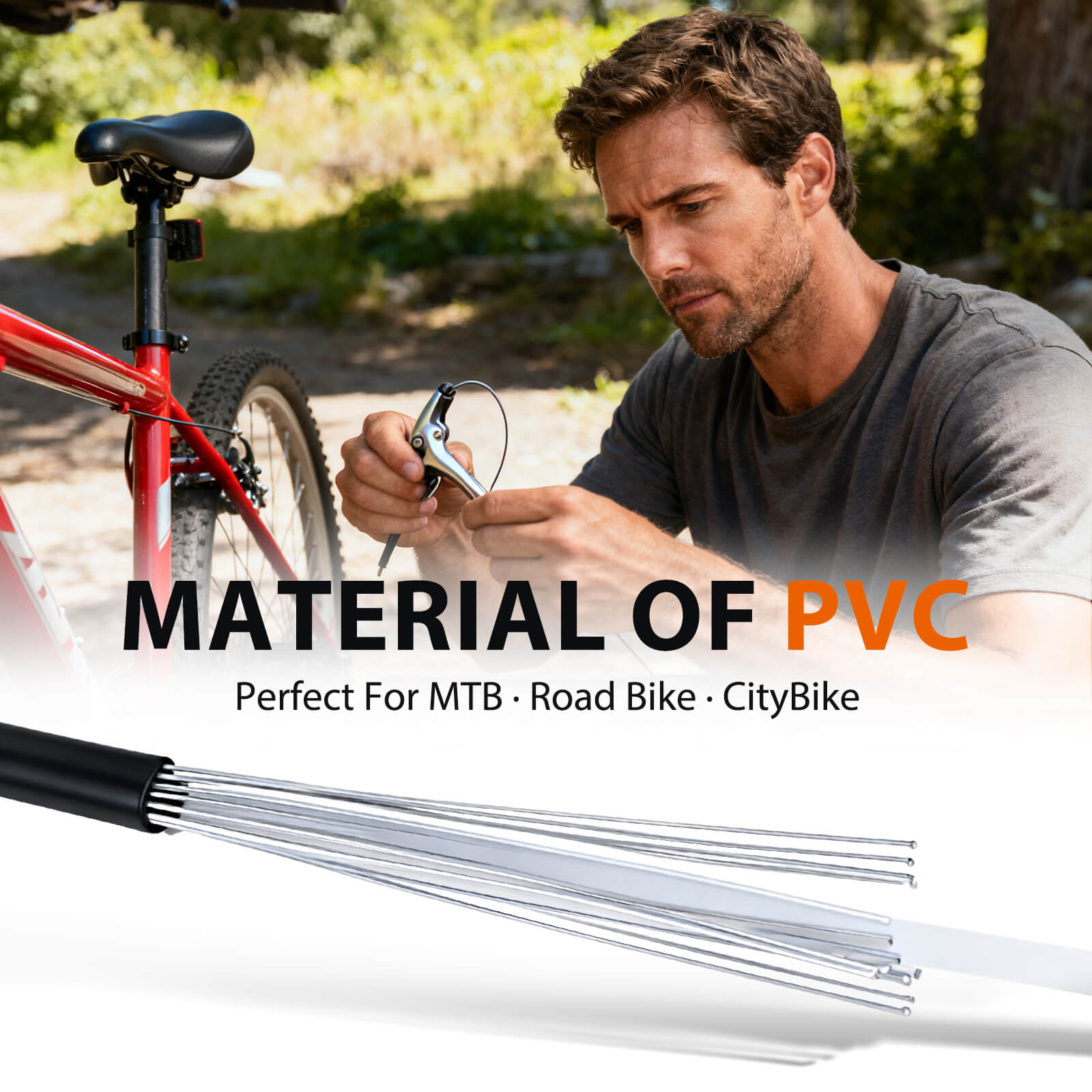 Internal material for bike cable