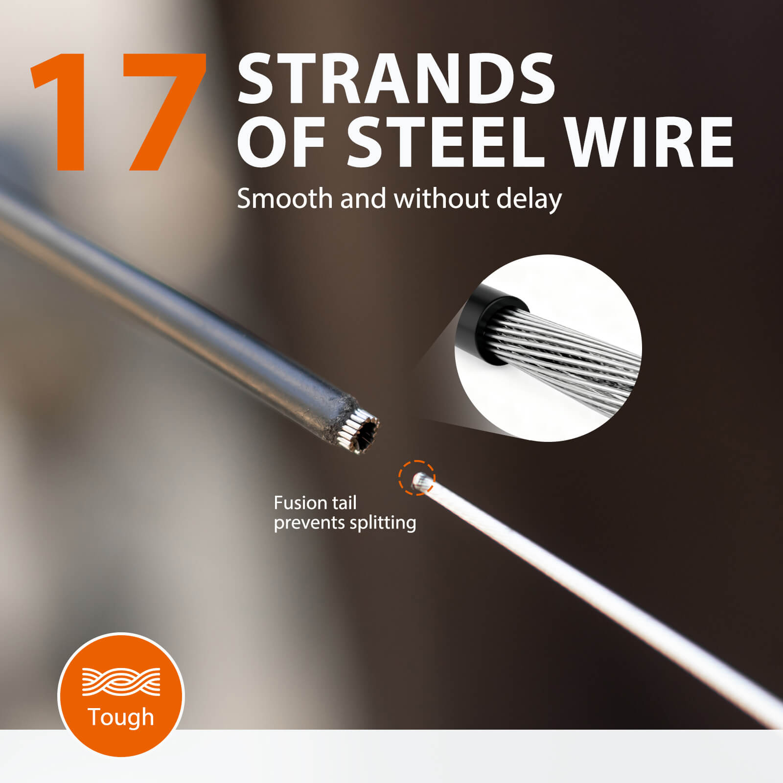 Steel wire with 17 strands