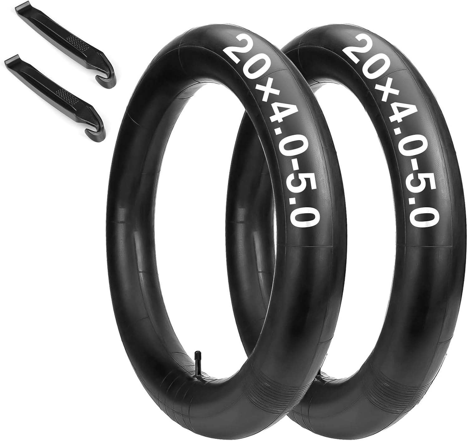 2-Pack 20×4.0-5.0 Fat Tire Bike Tubes, Compatible with 20×4.0-5.0 E-Bike/Mountain Bike/ Fat BMX Bike