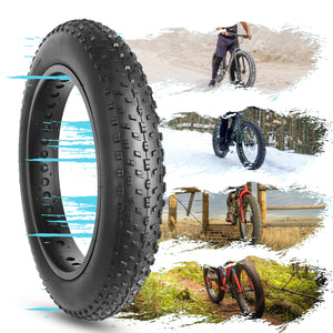 2 Pack Fat Tires Plus Inner Tubes Set 20/26x4.0 for all road terrains
