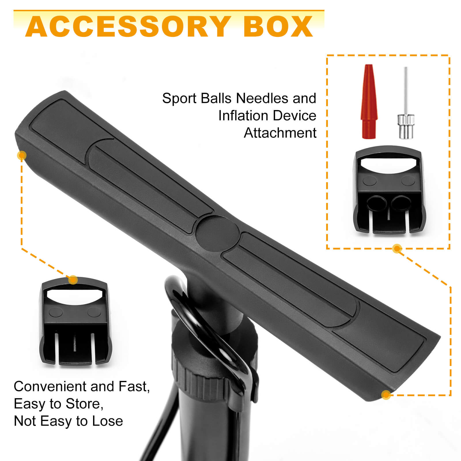 Valve Accessories Box of the NT1 bike pump