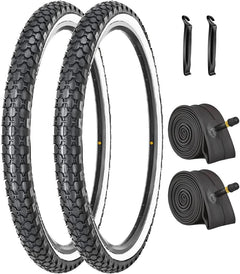 2-Pack SandRoller Beach Cruiser Tires with Tubes - 26"×2. 125"