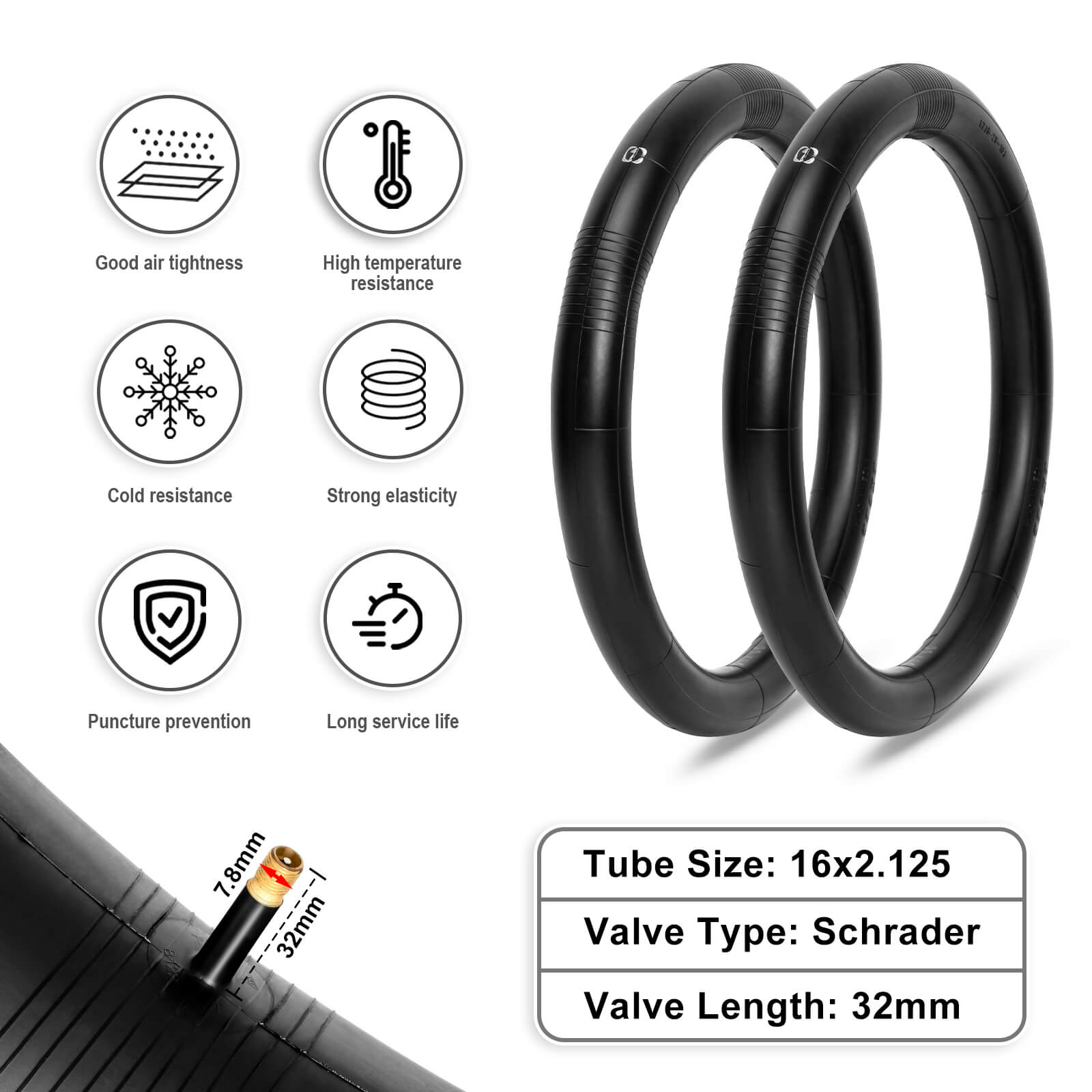 Bike Tyre 16 Inch Inner Tube Bike Tube Size 16 Inch Bike Tube