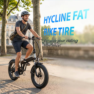 Upgrade your ride with HYCLINE all‑terrain fat bike tire. Wide tread, reliable grip across snow, sand, mud & pavement. Simple tool‑free installation for e‑bike & fat bike replacements.