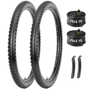 Complete 29‑inch mountain bike replacement kit Hycline Rávos, 29×2.10 foldable MTB tires, Schrader inner tubes and tire levers for mountain bikes