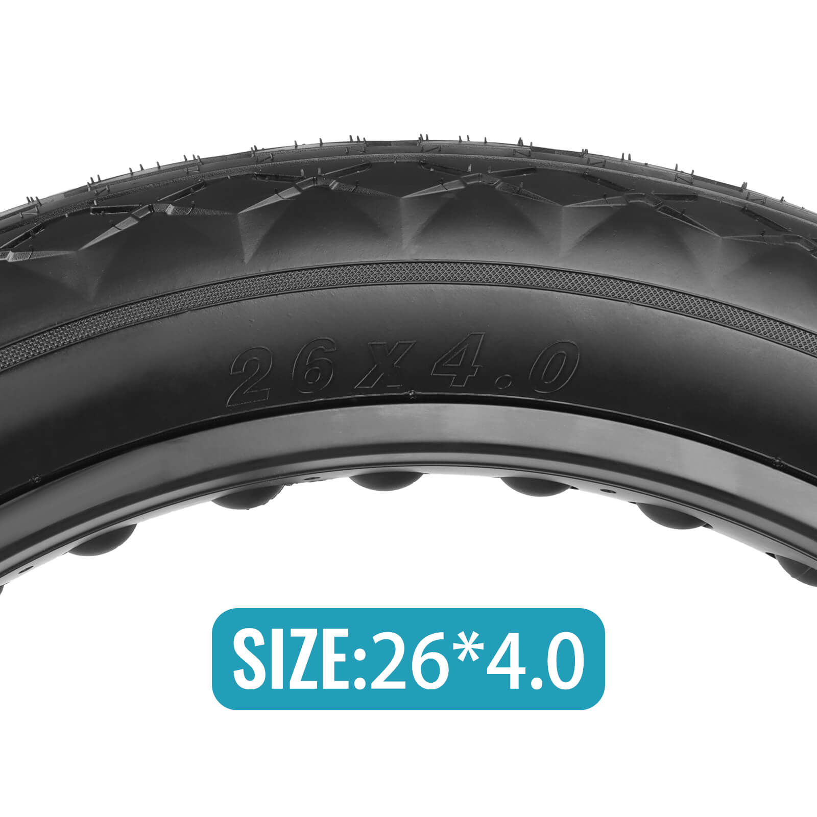 Hycline 26”x4“ Rhombus Plus - All Terrain Puncture-Resistant High-Density Street & Trail Fat Tyre Size
