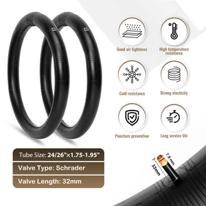Mountain bicycle inner tubes with specifications and features, Mountain Bike Inner Tube Sizes and Features, Details