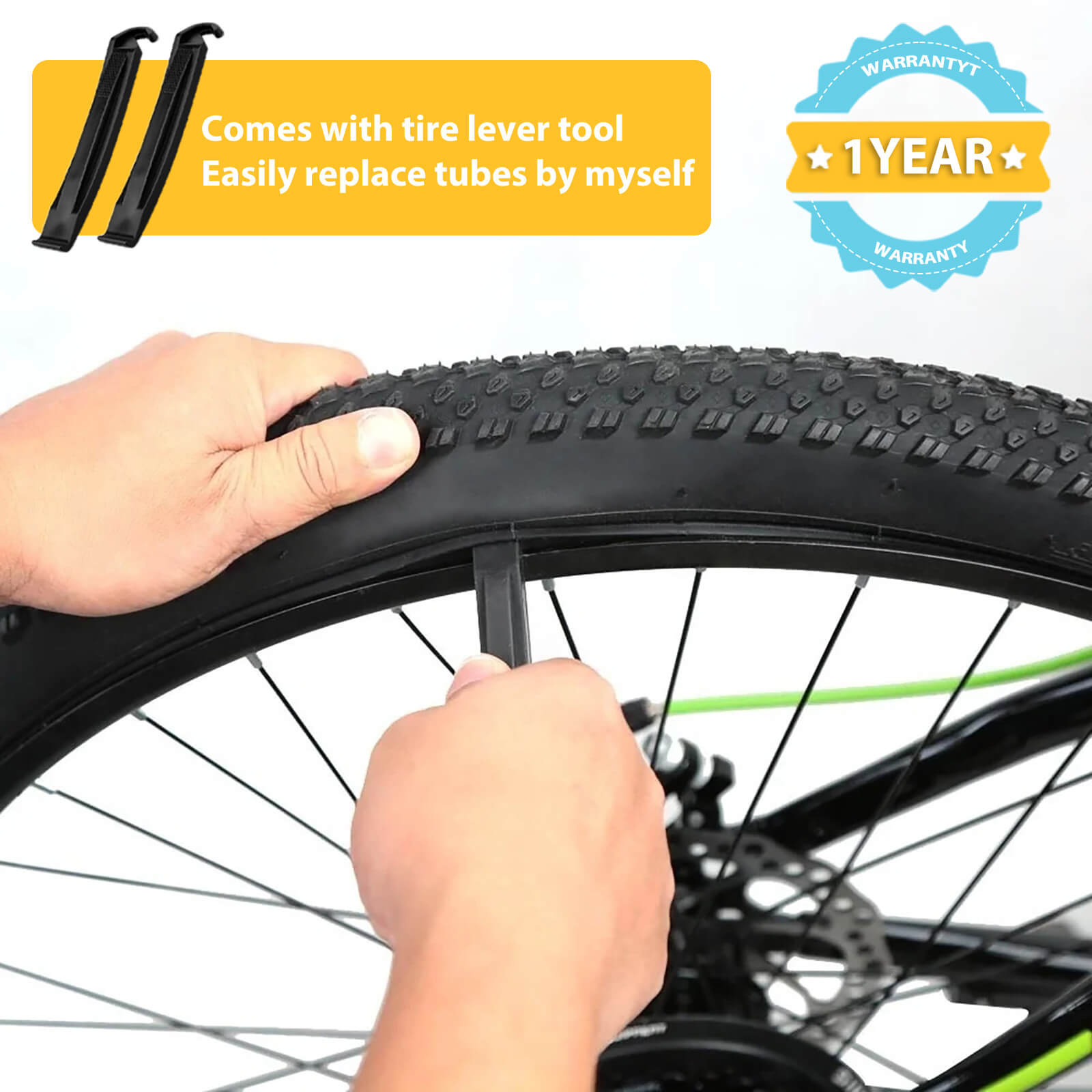 Hycline Pair 20x3/26x3 Fat Tire Inner Tubes Replacement Kit