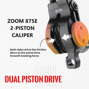 Difference of ZOOM HB-875E/876E Electric Bike Hydraulic Disc Brake