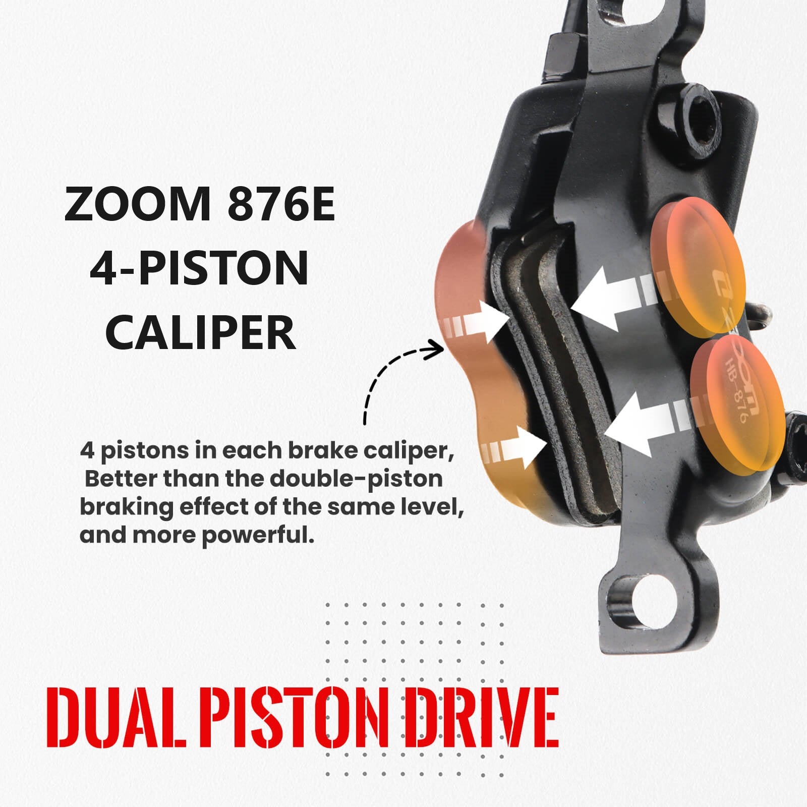 ZOOM HB-875E/876E Hydraulic Disc Brake For E-Bike – Hycline