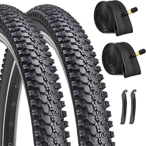 2-Pack Bike Tire Plus Inner Tubes Set - 26x1.95 Inch