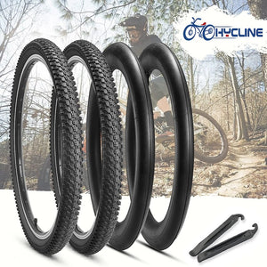 2-Pack Bike Tire Plus Inner Tubes Set 26x1.95