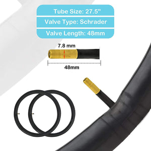 2 Pack MTB Bike Tire Plus Inner Tubes Set - 27.5×2.10/2.125 Inch air nozzle