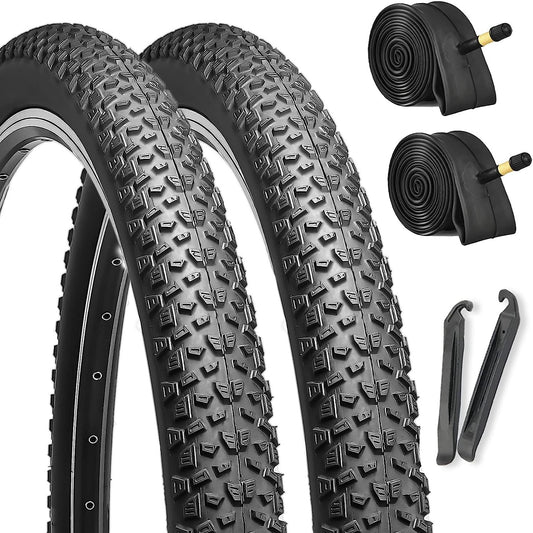 Hycline 2 Pack 27.5x2.10 inch MTB Bike Tire Plus Inner Tubes Set