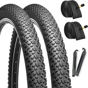 2 Pack 27.5x2.10 inch MTB Bike Tire Plus Inner Tubes Set