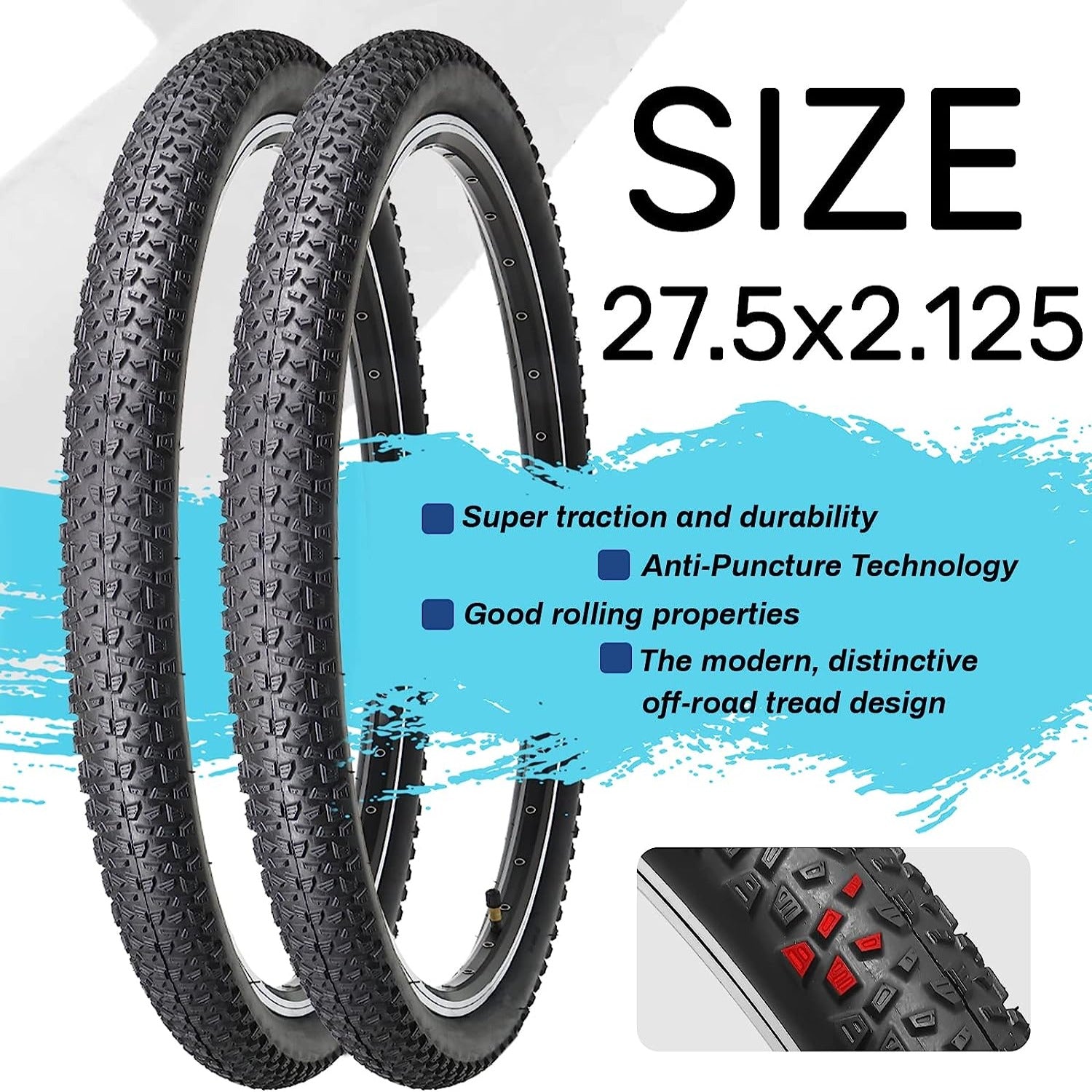 27.5x2.125 inch bike tire tire tread pattern