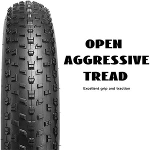 Tire tread pattern of Raider Thick Studded Wide Fat Bike Tire 20/26 × 3.0 | 20/26 × 4.0
