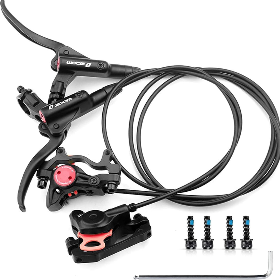 ZOOM HB-876E 4-Pistons Hydraulic Disc Brakes Front&Rear E-Bike ZOOM HB-876E 4-Pistons Hydraulic Disc Brakes Front&Rear E-Bike