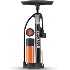 Dual Valve Bicycle Tire Pump with Air Storage Booster