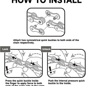 Suitable for 6/7/8 speed bicycle chain, how to install