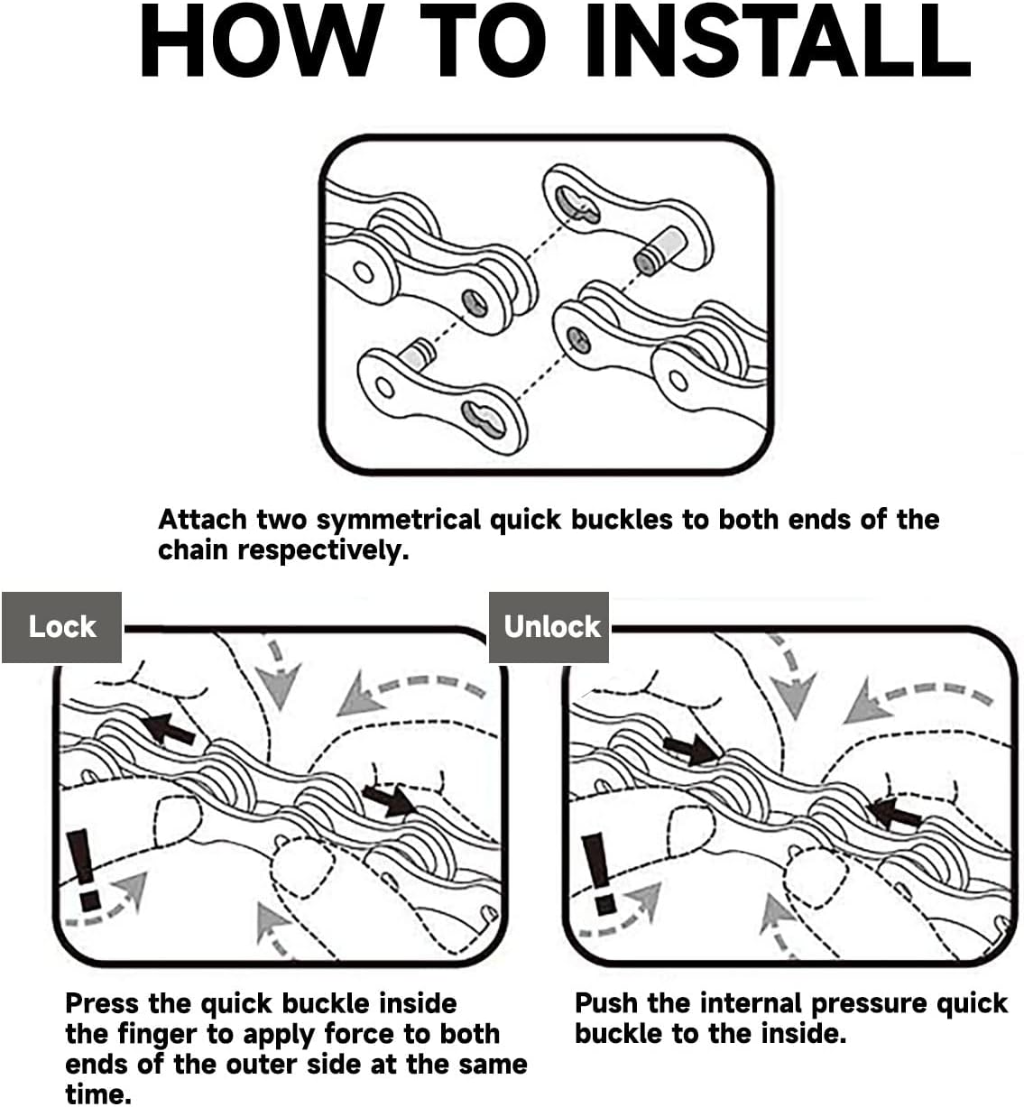 Suitable for 6/7/8 speed bicycle chain, how to install