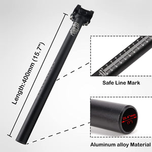 Bike Seat Post Alumium Alloy Adjustable 25.4/27.2 x 400mm