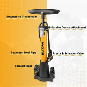 Hycline great all-arounder Bicycle Pump 160 PSI Fits Schrader and Presta Valve