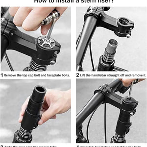 Bike Fork Stem Extender Bicycle Handlebar Stem Riser