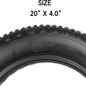 20x4.0 Fat Bike Tires for Electric Bike, Snow Bike, and Mountain Bike, up to 60 TPI，