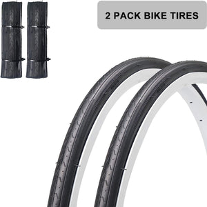 Hycline 2-Packed Road Bike Tire 700X23C/ Black - Hycline