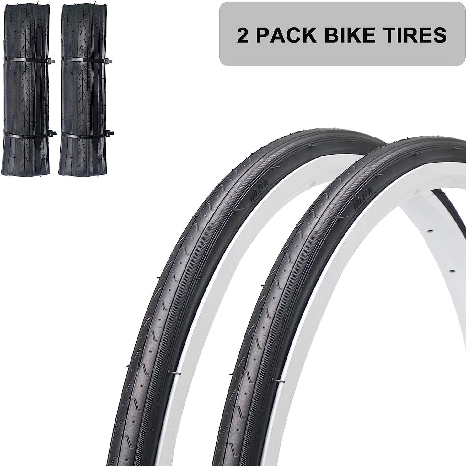 2 Pack Folding Road Bike Tire 700×23/25/28/35C tread