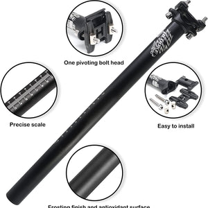 Bike Seat Post Alumium Alloy Adjustable 25.4/27.2 x 400mm