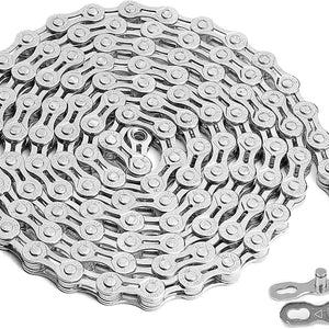 Hycline Bike Chain 6/7/8-Speed,Bicycle Chain 1/2x3/32 Inch,Special Steel for Road Mountain Racing Cycling (116 Links)-Brown Black