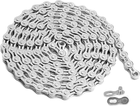 Hycline Bike Chain 6/7/8-Speed,Bicycle Chain 1/2x3/32 Inch,Special Steel for Road Mountain Racing Cycling (116 Links)-Brown Black