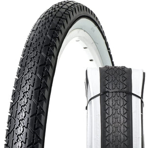 26x2.125 Cruiser Bike White Wall Tires for Beach Cruiser and Urban Commuting Bicycle