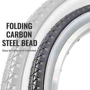 Beach Cruiser Tire Diamond Tread White Wall 26