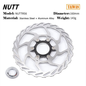 NUTT 140mm 160mm 180mm Disc Brake Rotor Centerlock MTB Heat Dissipation